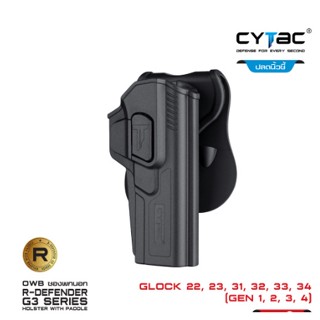 CYTAC ซองพกนอก ปลดล็อคนิ้วชี้ รุ่น GLOCK 22,23,31,33,34