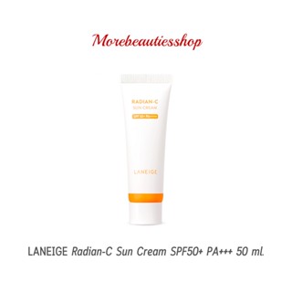 LANEIGE Radian C Sun Cream SPF50+ PA+++ 50ml ลาเนจ ครีมกันแดดเนื้อบางเบา