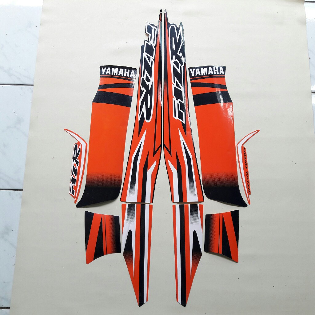Yamaha F1zr Special Edition orange motorcycle body striping sticker
