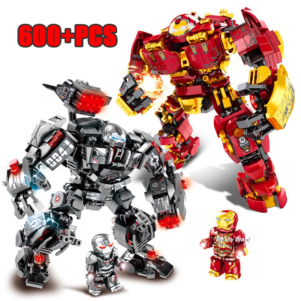 ❈บล็อกตัวต่อเลโก้ หุ่นยนต์ Ironman Iron Man Marvel Hulkbuster Lepin Mecha War ของขวัญสําหรับเด็กผู้ชาย
