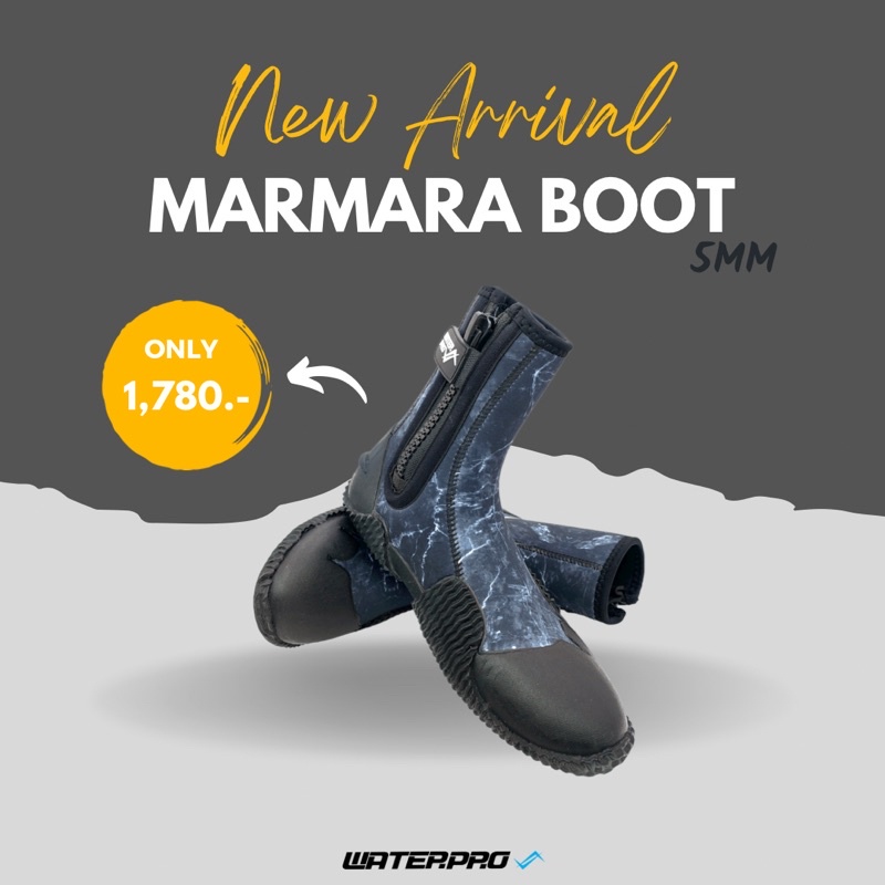 รองเท้าดำน้ำ – 3mm & 5mm Marmara Boots แบรนด์ WATER PRO – รองเท้าบูทยางนีโอพรีน