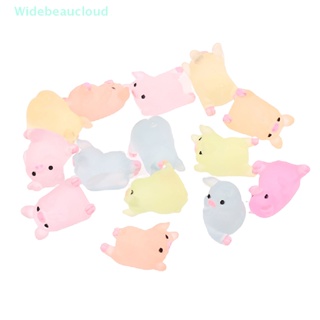 Widebeaucloud 5/10 ชิ้น น่ารัก เรืองแสง หมู บอล Mochi สนุก ตลก ของขวัญ ของเล่น ป้องกันความเครียด DIY ตกแต่ง ดี