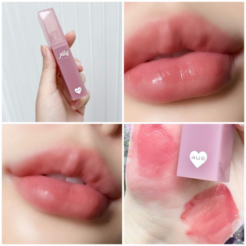4U2 Jelly tint ออกลิปใหม่ สีนี้คือเป็นโทนชมพู MLBB ทาได้ทุกวันทุกลุค 03 little joy รุ่นนี้ติดทนมาก ไ
