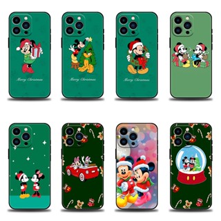 เคสโทรศัพท์มือถือ TPU ลาย Merry Christmas Mickey Minnie สําหรับ iPhone Apple 11 12 13 14 Pro 7 8 SE X XR XS Max Mini Plus