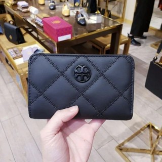 Tory Burch Willa Matte Medium Wallet กระเป๋าสตางค์ผู้หญิง ขนาดกลาง 🖤สีดำแมท🖤