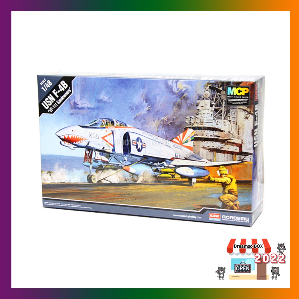 ของเล่นวิทยาศาสตร์ Academy 1/48 F-4B VF-111 Sundowners 12232 MCP สไตล์เกาหลี
