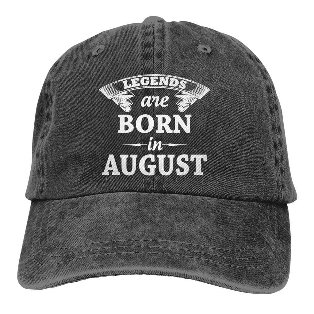รองเท้าโลฟเฟอร์หมวกเบสบอลสไตล์เกาหลี Are Born In August Distressed บุคลิกภาพหมวก