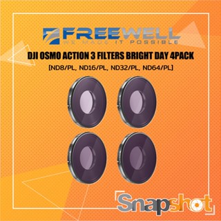 FREEWELL DJI OSMO ACTION 3 FILTERS BRIGHT DAY 4PACK [ND8/PL, ND16/PL, ND32/PL, ND64/PL] [FW-OA3-BRG]