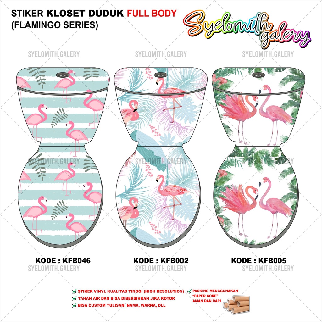 FULL BODY CLOSET STICKER/ FLAMINGO MOTIF CLOSET STICKER 1
