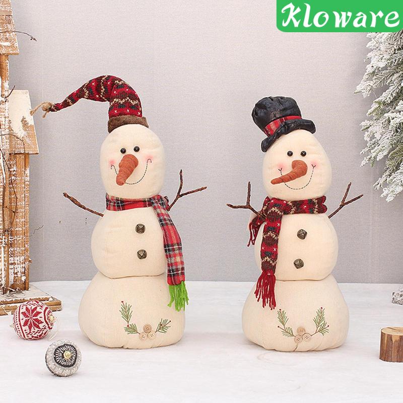 [Kloware] ฟิกเกอร์ตุ๊กตาสโนว์แมน คริสต์มาส สีขาว สําหรับตกแต่งเตาผิง บรรยากาศ