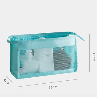 ShopAt.Two[BG6734] กระเป๋าตาข่าย เก็บเครื่องสำอาง จัดระเบียบของใช้ พร้อมส่ง