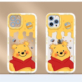 เคสโทรศัพท์มือถือใส แบบนิ่ม ลายการ์ตูนหมีพูห์ กันกระแทก สําหรับ VIVO Y17 Y12 Y11 2019 Y19 Y20 Y20i Y7S Y9S Y85 Y72 Y52 5G S10E S12 S1 Pro V11i V15 V21E V23 V23E Pro 4G 5G