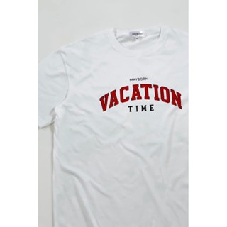 เสื้อยืดผ้าดีที่สุด ลาย VACATION TIME