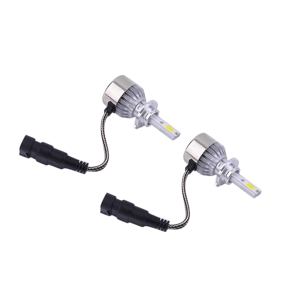 2PCS C9 9005 COB Led Beam 72W 6000K/White Replacement Daytime Running Lights DRL Fog Headlight Driving Bulb