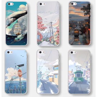 สําหรับ iPhone 4 4S 5 5S se 6 6s ซิลิโคนนุ่ม TPU เคสโทรศัพท์ด้านหลัง