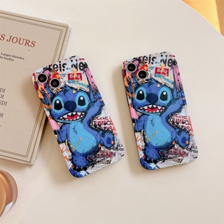 เคสซิลิโคน สำหรับ ไอโฟน iPhone 14 Pro Max 14 Plus 13 Pro Max 12 Pro Max 11 Pro Max Cartoon Stitch Silicone Case