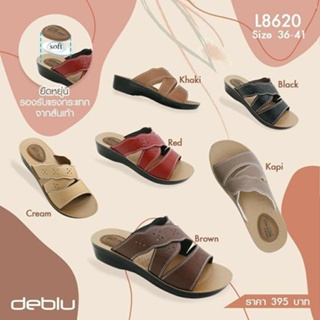 NFshoes ถูกสุด! รองเท้าแตะ หญิง แบบสวม Deblu เดอบลู รุ่น L8620 นุ่มนิ่ม เพื่อสุขภาพ น้ำหนักเบา ของแท้ 100%