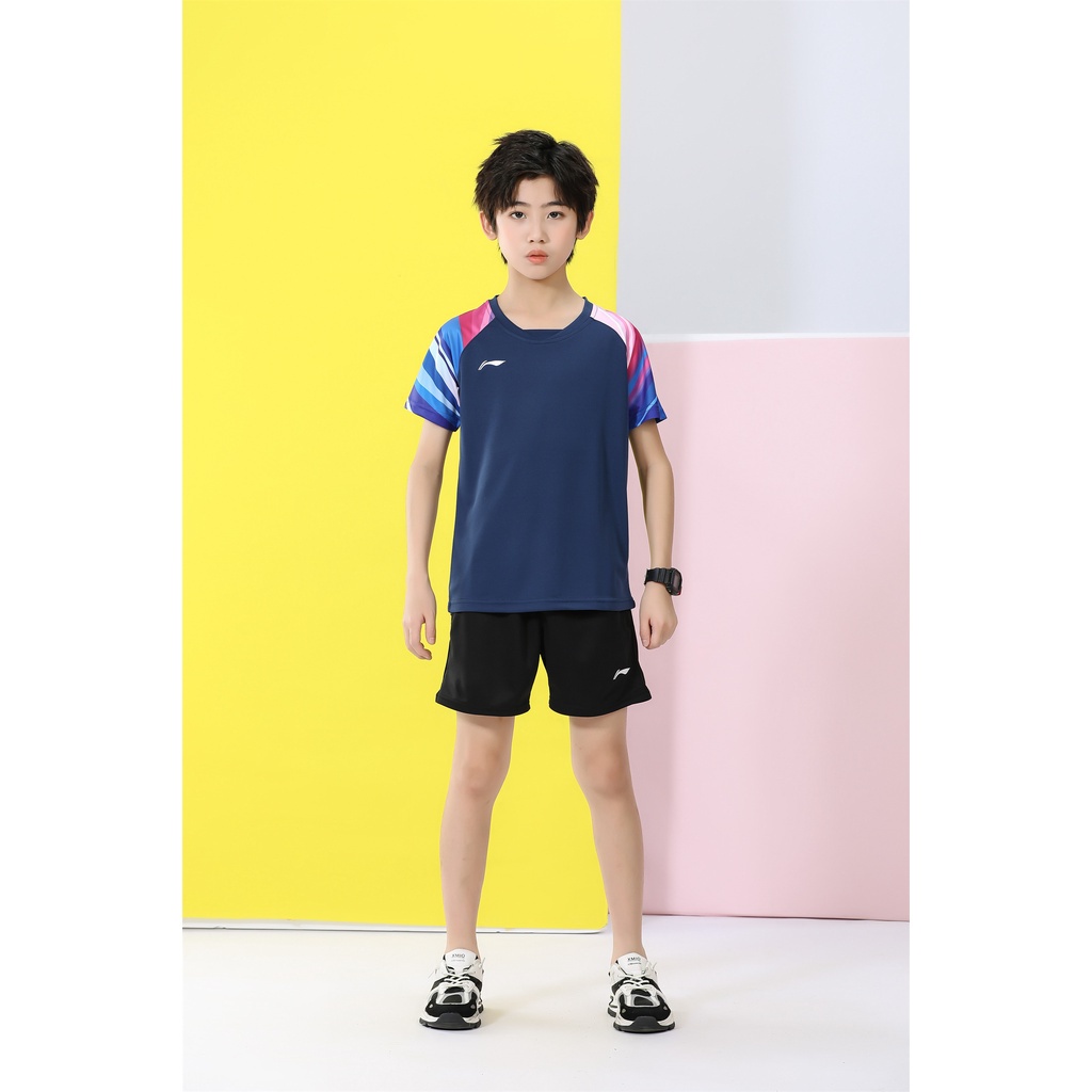 พร้อมส่ง เสื้อกีฬาแบดมินตัน แขนสั้น ระบายอากาศ แห้งเร็ว 3056
