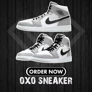 AIR JORDAN 1 MID “LIGHT SMOKE GREY” AJ1 Soot Small DIOR (Originals Quality 100%)