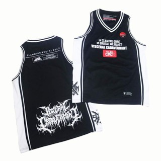 เสื้อกีฬาบาสเก็ตบอล Garasi Rebel Jersey Visceral Cadaverment Slaming Deathmetal Original