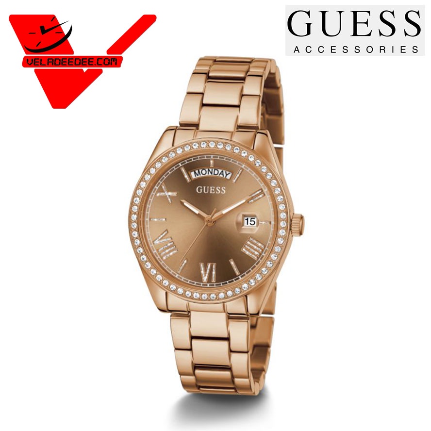 รายละเอียดสินค้า GUESS นาฬิกาข้อมือรุ่น LUNA GW0307L3 สีโรสโกลด์ GW0307L2 สีทอง ของแท้รับประกัน CMG 