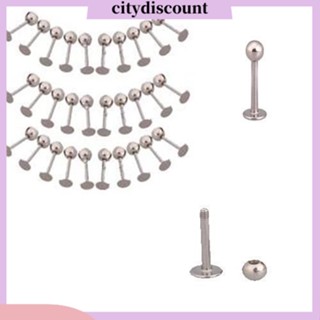 &lt;citydiscount&gt; จิวเจาะร่างกาย ปาก คาง สเตนเลส 10 ชิ้น