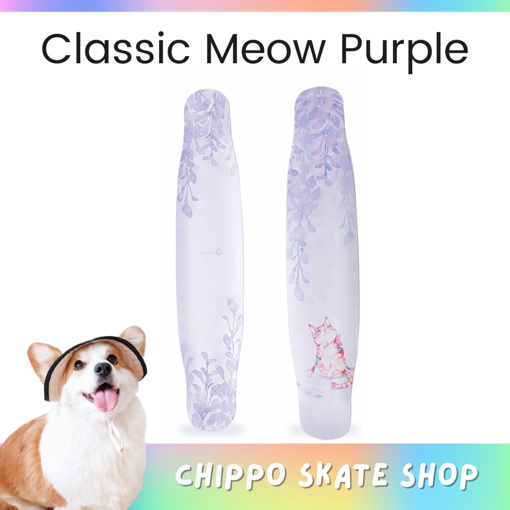 🔥ลองบอร์ด Rebirth Longboard Classic Meow Purple พร้อมส่ง พร้อมเล่น ประกอบฟรี Dancing Freestyle Longb
