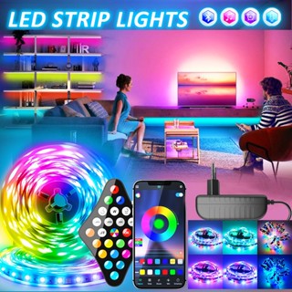 แถบไฟ LED RGB SMD 5050 DC 12V บลูทูธ 5050 ยืดหยุ่น สําหรับตกแต่งห้องนั่งเล่น คริสต์มาส