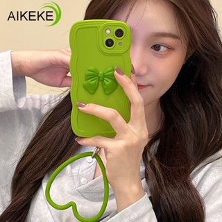 เคสโทรศัพท์มือถือ ลายคลื่น ประดับโบว์ พร้อมสายคล้องมือ สําหรับ Huawei Y9s Mate 50 40 30 20 P50 P40 P30 Lite P20 Pro