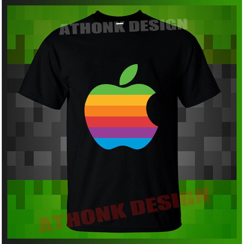 New เสื้อยืดพิมพ์ลายผลไม้แอปเปิ้ลสำหรับผู้ชาย