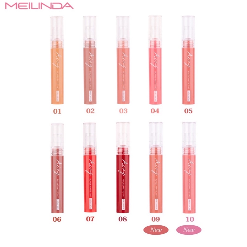 ลิปเนื้อแมท จากเกาหลี Meilinda Lip Airy Rouge Matte Tint MC-2069