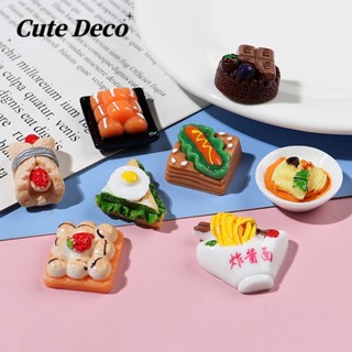 【Cute Deco】แซนวิชซูชิจําลอง (8 แบบ) ไส้กรอก ผัก เค้ก / แผ่นดํา ปลา จี้ กระดุม Crocs / น่ารัก Jibbitz Croc รองเท้า DIY / วัสดุเรซิน เสน่ห์ สําหรับ DIY