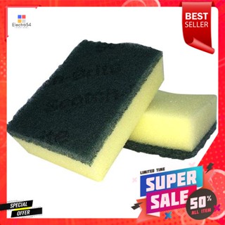 สก๊อตช์-ไบรต์ ฟองน้ำใยขัด ขนาด 3x4 นิ้ว แพ็ค 2Scotch-Brite Abrasive Sponge Size 3x4 inches Pack 2