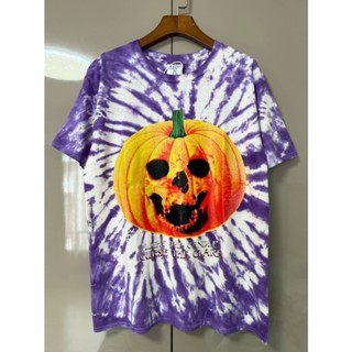 ONLINE CERAMICS HALLOWEEN 2020 PUMPKIN "LIGHT THE CANDLE CURESE THE GLARE" TIE DYE TEE เสื้อยืดมัดย้อม ฟักทอง