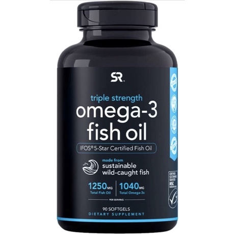 🌟พร้อมส่ง🌟โอเมก้า3เกรดพรีเมี่ยม🇺🇸Omega-3 Fish Oil from Wild Alaska Pollock(1250mg per Capsule)