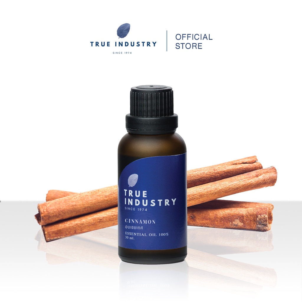 True industry น้ำมันหอมระเหย 100% อบเชยเทศ (Pure Cinnamon Essential Oil) สำหรับใส่เครื่องพ่นอโรม่า