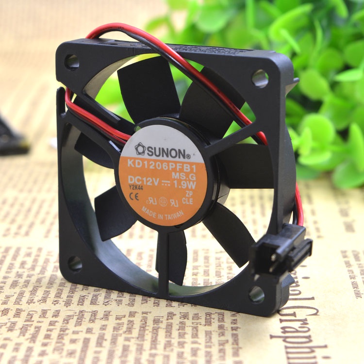 HY ORIGINAL 6010 BALL COOLING FAN 12V 1.9W KD1206PFB1 6CM
