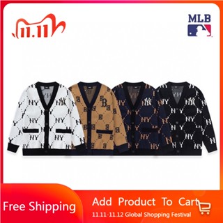 ❤️❤️พร้อมส่ง❤️❤️ Mlb ---NY เสื้อคาร์ดิแกนกันหนาว มีฮู้ด ปักลายโลโก้ คุณภาพสูง สําหรับผู้หญิง และผู้ชาย 2022 1:1