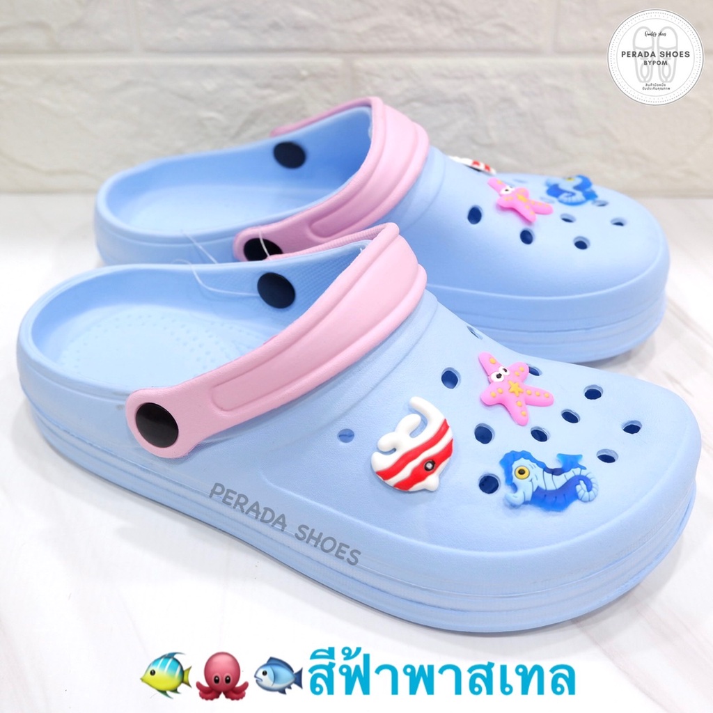 89 บาท เท่านั้น (สุ่มลาย) รองเท้าหัวโต สีพาสเทล ให้เลือกจ้า ไซส์ 36-39