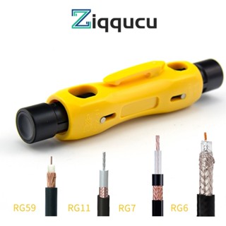 Ziqqucu คีมตัดสายเคเบิลโคแอ็กเชียล สําหรับซ่อมแซมช่างไฟฟ้า RG59 RG11 RG7 RG6