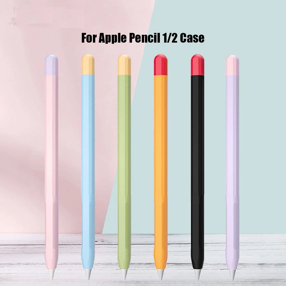 สําหรับ Apple Pencil 1/2 เคสซิลิโคนนิ่ม แท็บเล็ต ปากกาสไตลัส สัมผัส ปลอกแขนป้องกัน ป้องกันการสูญหาย สําหรับ iPad อุปกรณ์ดินสอ