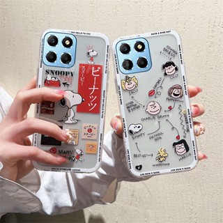 ใหม่ เคสโทรศัพท์มือถือแบบนิ่มใสกันกระแทกลายการ์ตูนสนูปปี้น่ารักสําหรับเคส Huawei Honor X6 2022 เคสโทรศัพท์ HONORX6 HonorX6
