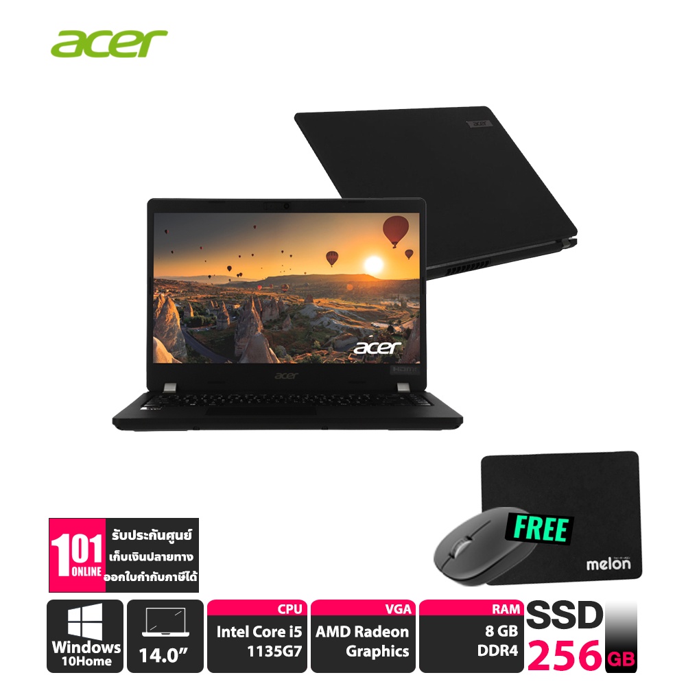 [ส่งฟรี]โน๊ตบุ๊ค Acer TravelMate TMP214-53-53NS/T002 /intel i5/8GB/256GB