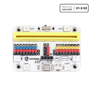 บอร์ดขยายสำหรับไมโครบิต Wukong Expansion Board Adapter for micro:bit ELECFREAKS (รวมแบตเตอรี่) รองรับ V1.5/V2