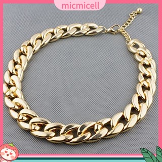 (micmicell) สร้อยคอโชคเกอร์ แบบโซ่ สไตล์พังก์เรียบง่าย เครื่องประดับสำหรับผู้หญิง