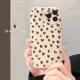 เคสโทรศัพท์มือถือ ลายภาพวาดสีน้ํามัน รูปหัวใจจิ๋ว สไตล์เรโทร สําหรับ Iphone 14 13pro max Apple 12 11 xr 14