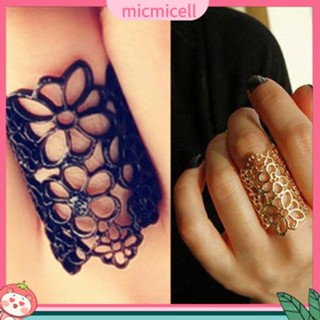 (micmicell) fashion เครื่องประดับสตรีแหวนลายดอกไม้ปรับได้