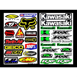 Kawasaki Twin Air สติ๊กเกอร์Racing สติ๊กเกอร์ติดรถ สติ๊กเกอร์แต่งรถมอเตอร์ไซค์ บิ๊กไบค์ ติดรถยนต์ หมวกกันน็อค