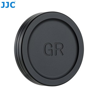 JJC LC-GR3 ฝาปิดเลนส์โลหะสำหรับกล้อง Ricoh GR III GR IIIx GR II GR3 GR3x GR2 กล้อง Ricoh GR series เลนส์กล้องถ่ายรูปฝาครอบป้องกันด้วย EVA ภายในนุ่ม อุปกรณ์เสริมสำหรับกล้อง DSLR