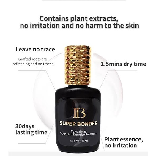 ส่งไว IB Super Bonder ของแท้💯 มีคิวอาร์โค้ด ตัวช่วยให้ขนตาติดทน ตัวช่วย ล็อคกาว ติดขนตา 15 ml. ตัวล็อคกาว ลดไอกาว ติดทน